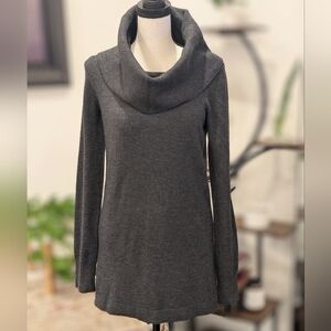 French Connection Dark Gray Cowl Neck Tunic Sweater